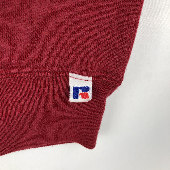 90'S Russell College Sweatshirt, Made in USA, Men's L, Vintage cotton red type Vintage Second Hand