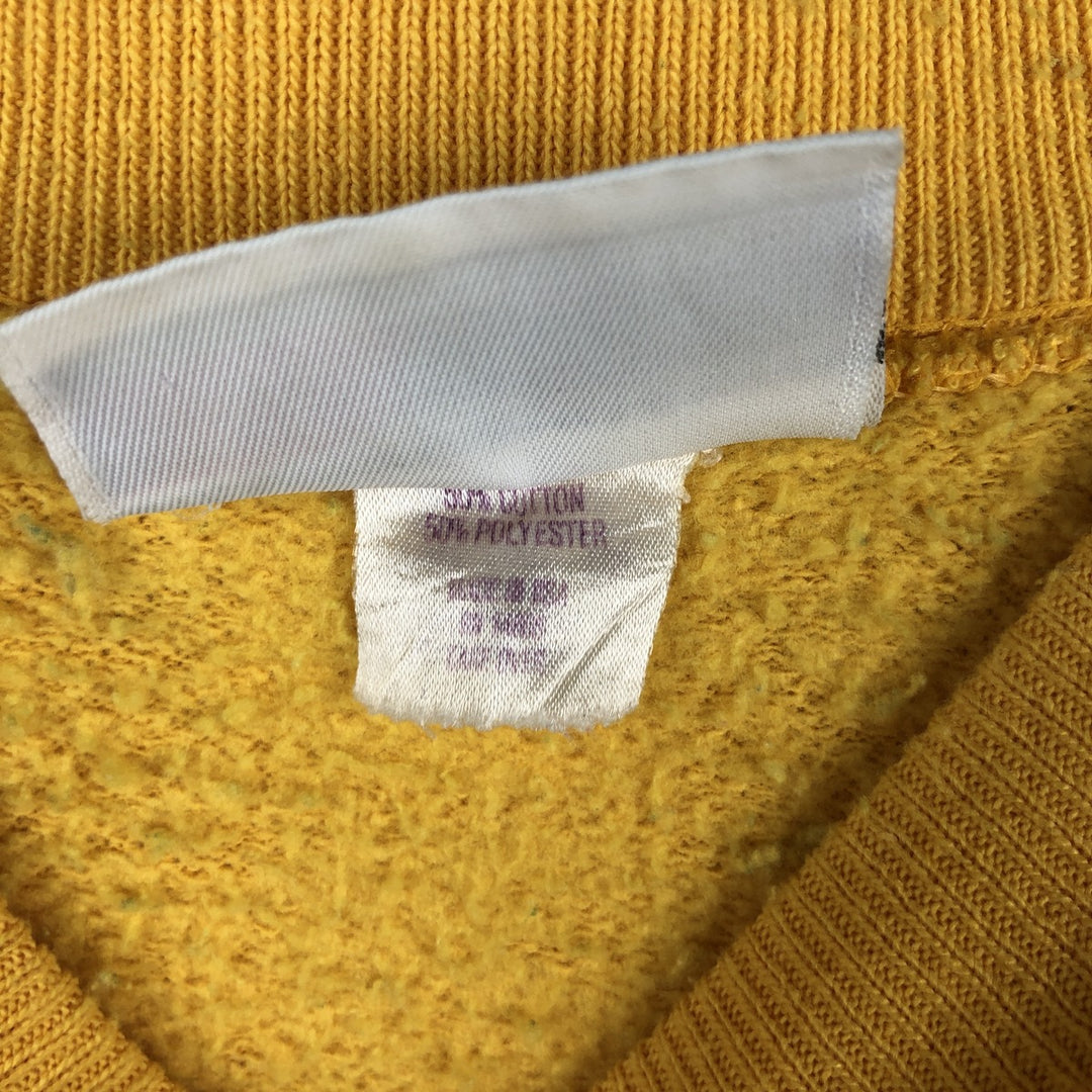 BASSETT-WALKER College Sweatshirt, Made in USA, Men's Size M (approx.) unclear yellow type Vintage Second Hand