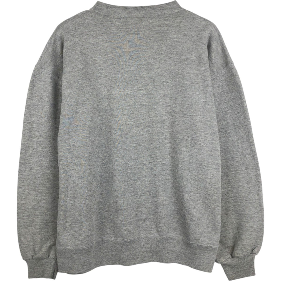 90'S Russell College Sweatshirt, Made in USA, Men's L, Vintage polyester gray type Vintage Second Hand
