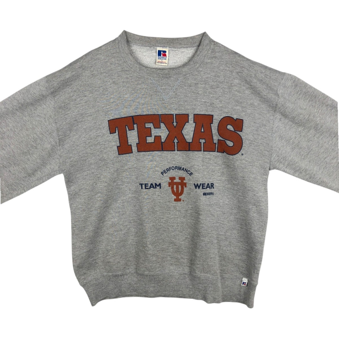 90'S Russell College Sweatshirt, Made in USA, Men's L, Vintage polyester gray type Vintage Second Hand