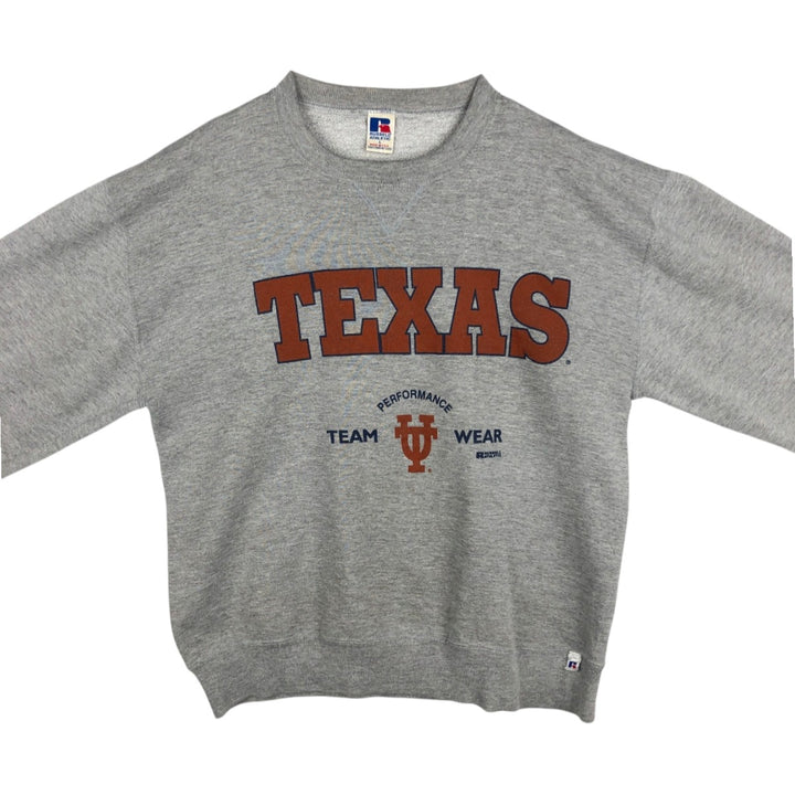 90'S Russell College Sweatshirt, Made in USA, Men's L, Vintage polyester gray type Vintage Second Hand