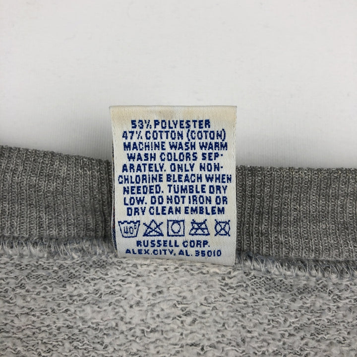 90'S Russell College Sweatshirt, Made in USA, Men's L, Vintage polyester gray type Vintage Second Hand