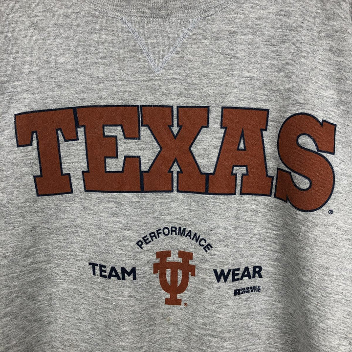 90'S Russell College Sweatshirt, Made in USA, Men's L, Vintage polyester gray type Vintage Second Hand