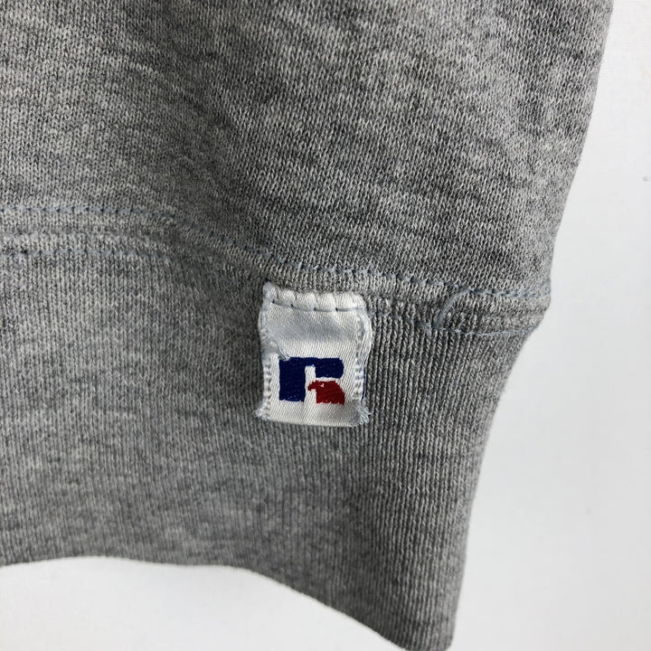 90'S Russell College Sweatshirt, Made in USA, Men's L, Vintage polyester gray type Vintage Second Hand