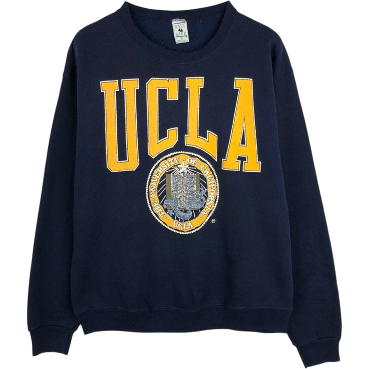 90'S GALT SAND University of California, Los Angeles College Sweatshirt, Made in USA, Men's Size L (approx.) cotton navy blue type Vintage Second Hand