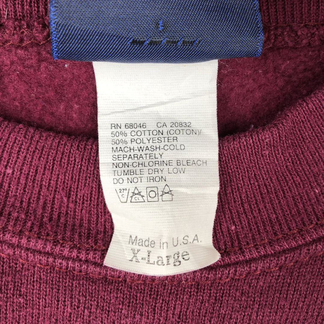 90'S SAVVY MINNESOTA University of Minnesota College Sweatshirt, Made in USA, Men's XL equivalent, Vintage cotton Red type red-purple Vintage Second Hand