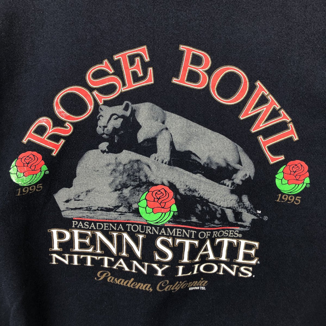 90'S Tultex Pennsylvania State University College Sweatshirt, Made in USA, Men's Size L (approx.), Vintage cotton navy blue type Vintage Second Hand