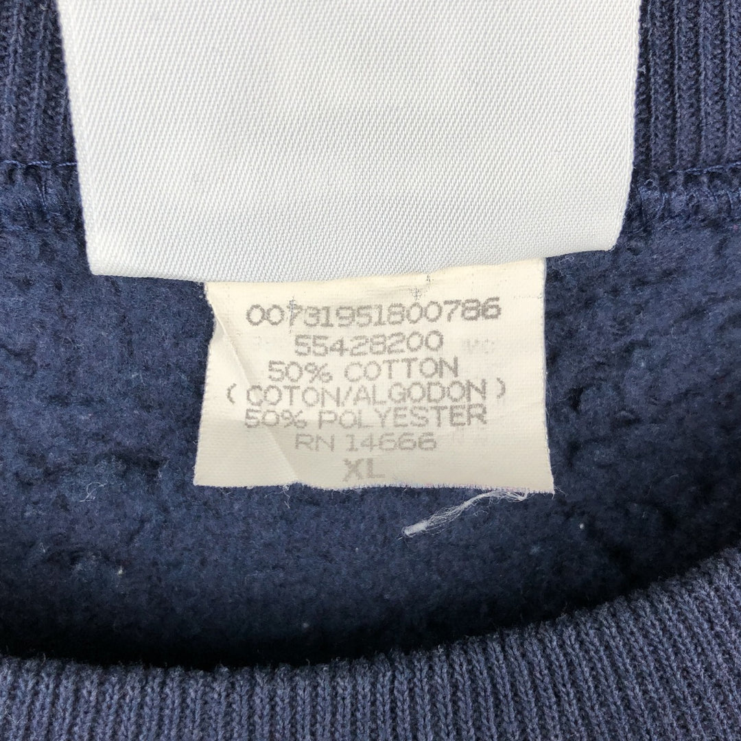 90'S Lee Heavyweight College Sweatshirt, Made in USA, Men's XL equivalent, Vintage cotton navy blue type Vintage Second Hand