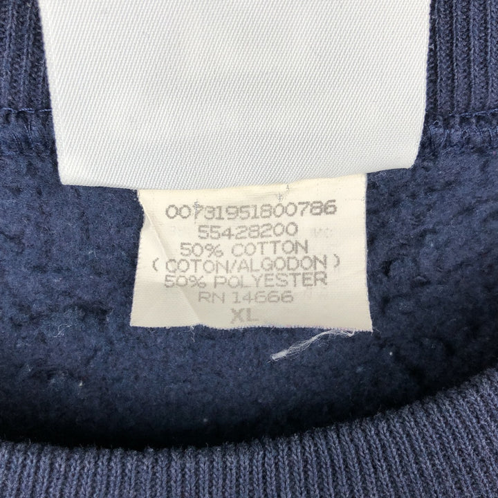 90'S Lee Heavyweight College Sweatshirt, Made in USA, Men's XL equivalent, Vintage cotton navy blue type Vintage Second Hand