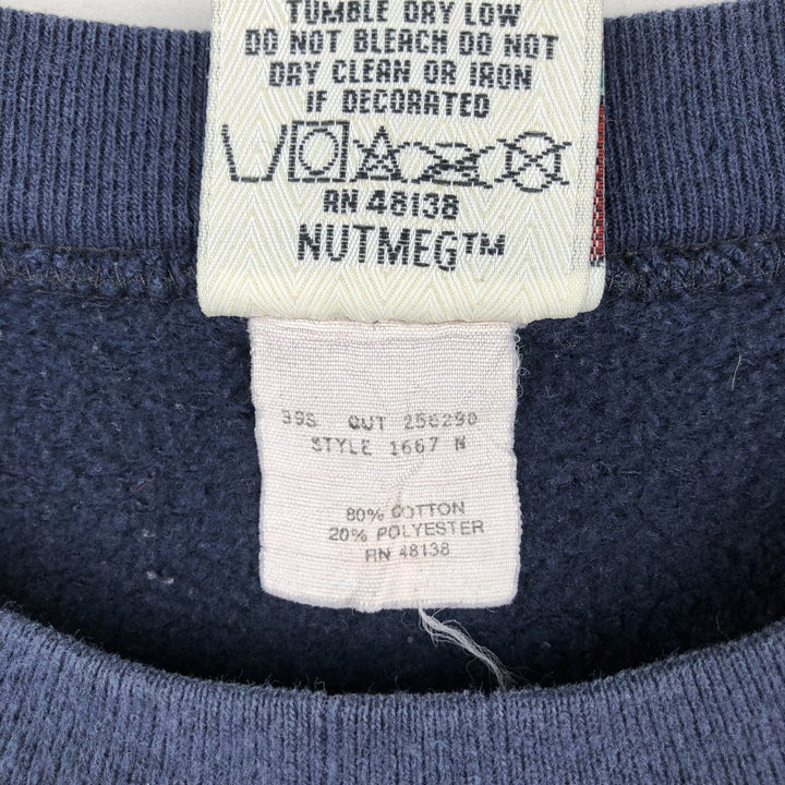 90'S NUTMEG PENN STATE Pennsylvania State University College Sweatshirt, Made in USA, Men's Size L (approx.), Vintage cotton navy blue type Vintage Second Hand