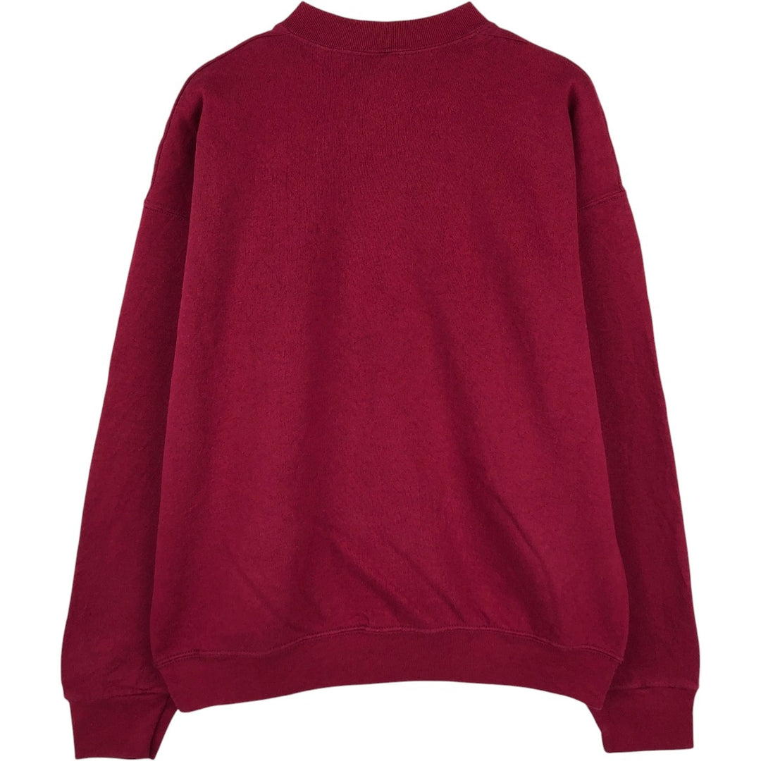 90'S Fruit of the Loom College Sweatshirt, Made in USA, Men's Size L, Vintage cotton red type Vintage Second Hand