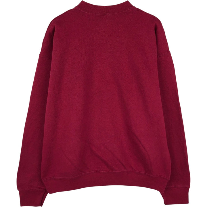 90'S Fruit of the Loom College Sweatshirt, Made in USA, Men's Size L, Vintage cotton red type Vintage Second Hand