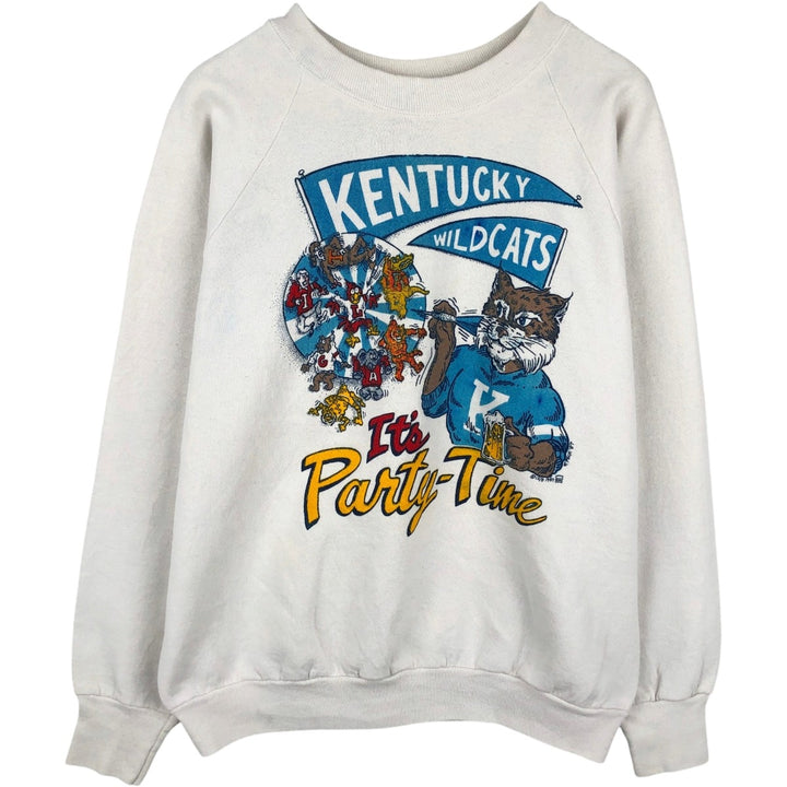 Vintage 1980'S Fruit of the Loom college sweatshirt, made in the USA, size L, men's cotton white type Vintage Second Hand