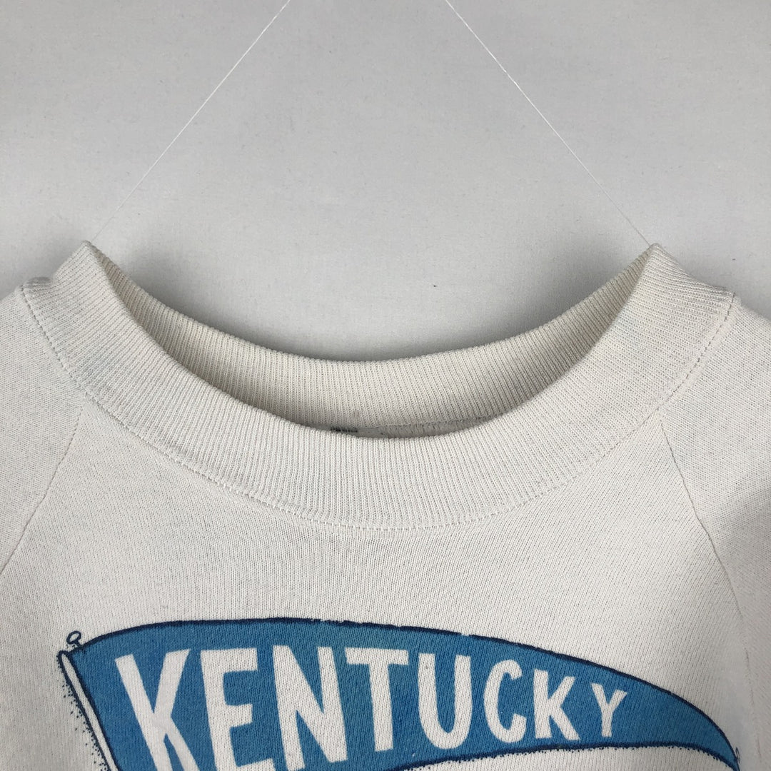 Vintage 1980'S Fruit of the Loom college sweatshirt, made in the USA, size L, men's cotton white type Vintage Second Hand