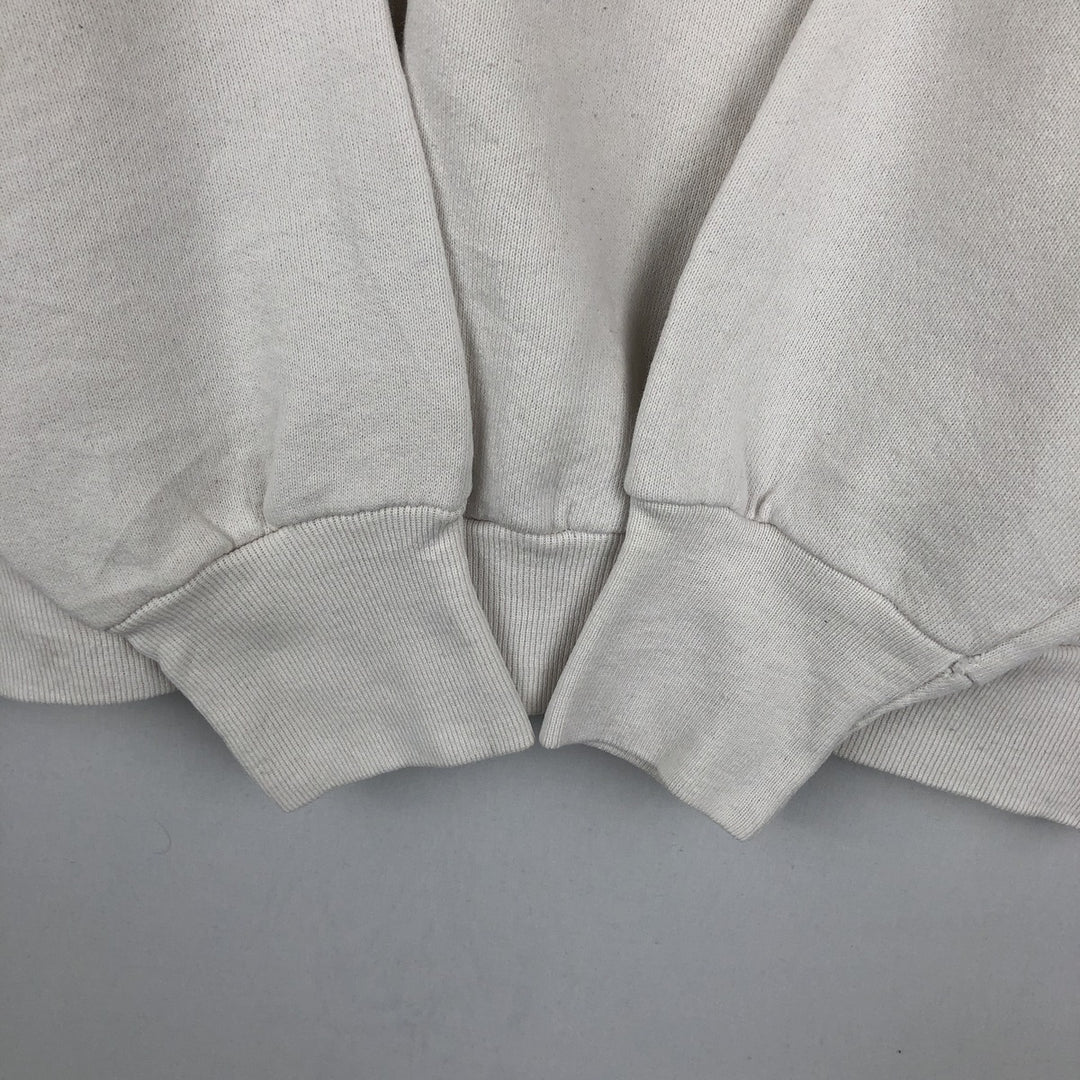 Vintage 1980'S Fruit of the Loom college sweatshirt, made in the USA, size L, men's cotton white type Vintage Second Hand