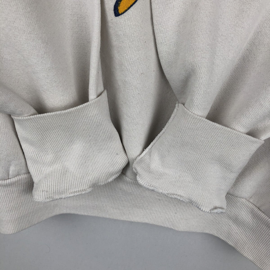 Vintage 1980'S Fruit of the Loom college sweatshirt, made in the USA, size L, men's cotton white type Vintage Second Hand