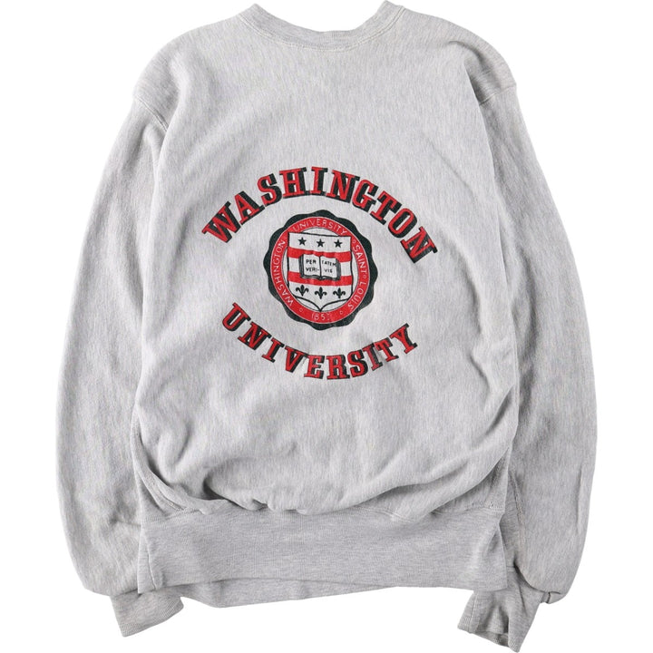 90'S MVP Triple Print College Sweatshirt, Made in USA, Men's Size L (Equivalent), Vintage cotton gray type Vintage Second Hand