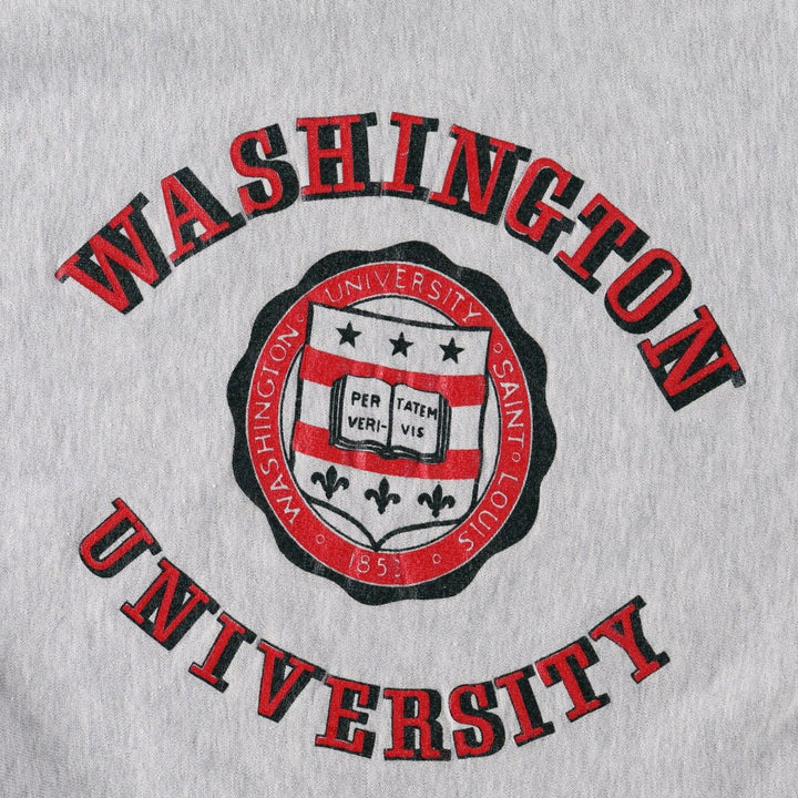 90'S MVP Triple Print College Sweatshirt, Made in USA, Men's Size L (Equivalent), Vintage cotton gray type Vintage Second Hand