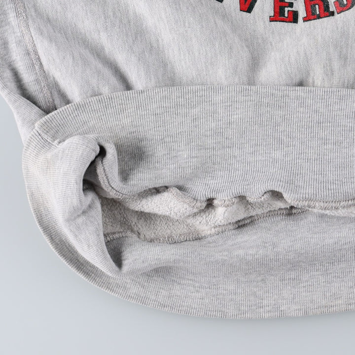 90'S MVP Triple Print College Sweatshirt, Made in USA, Men's Size L (Equivalent), Vintage cotton gray type Vintage Second Hand