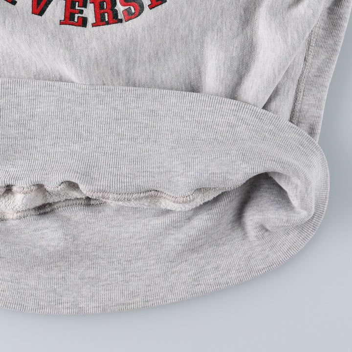 90'S MVP Triple Print College Sweatshirt, Made in USA, Men's Size L (Equivalent), Vintage cotton gray type Vintage Second Hand