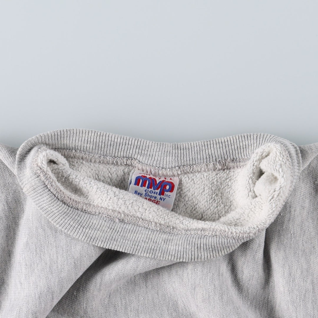 90'S MVP Triple Print College Sweatshirt, Made in USA, Men's Size L (Equivalent), Vintage cotton gray type Vintage Second Hand