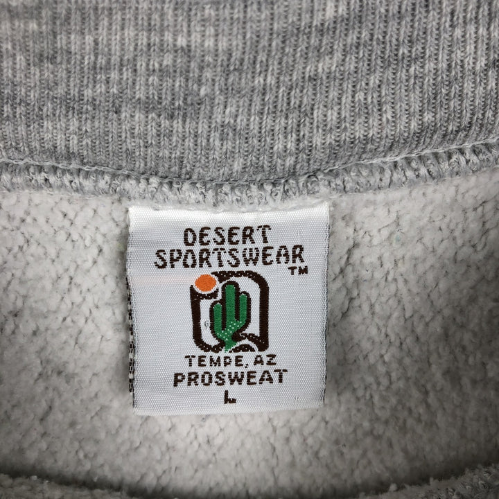 Vintage 90'S DESERT SPORTSWEAR triple print college sweatshirt, made in the USA, size L, men's cotton gray type Vintage Second Hand