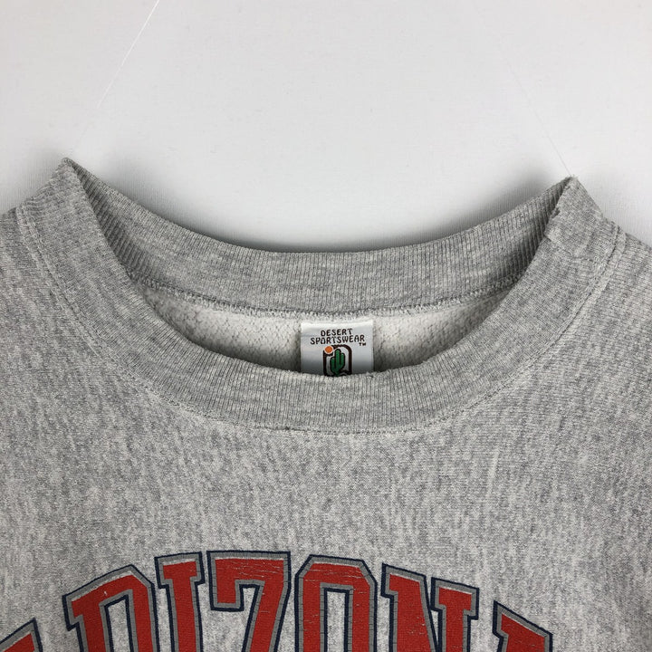 Vintage 90'S DESERT SPORTSWEAR triple print college sweatshirt, made in the USA, size L, men's cotton gray type Vintage Second Hand