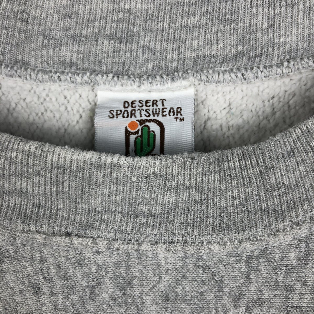 Vintage 90'S DESERT SPORTSWEAR triple print college sweatshirt, made in the USA, size L, men's cotton gray type Vintage Second Hand