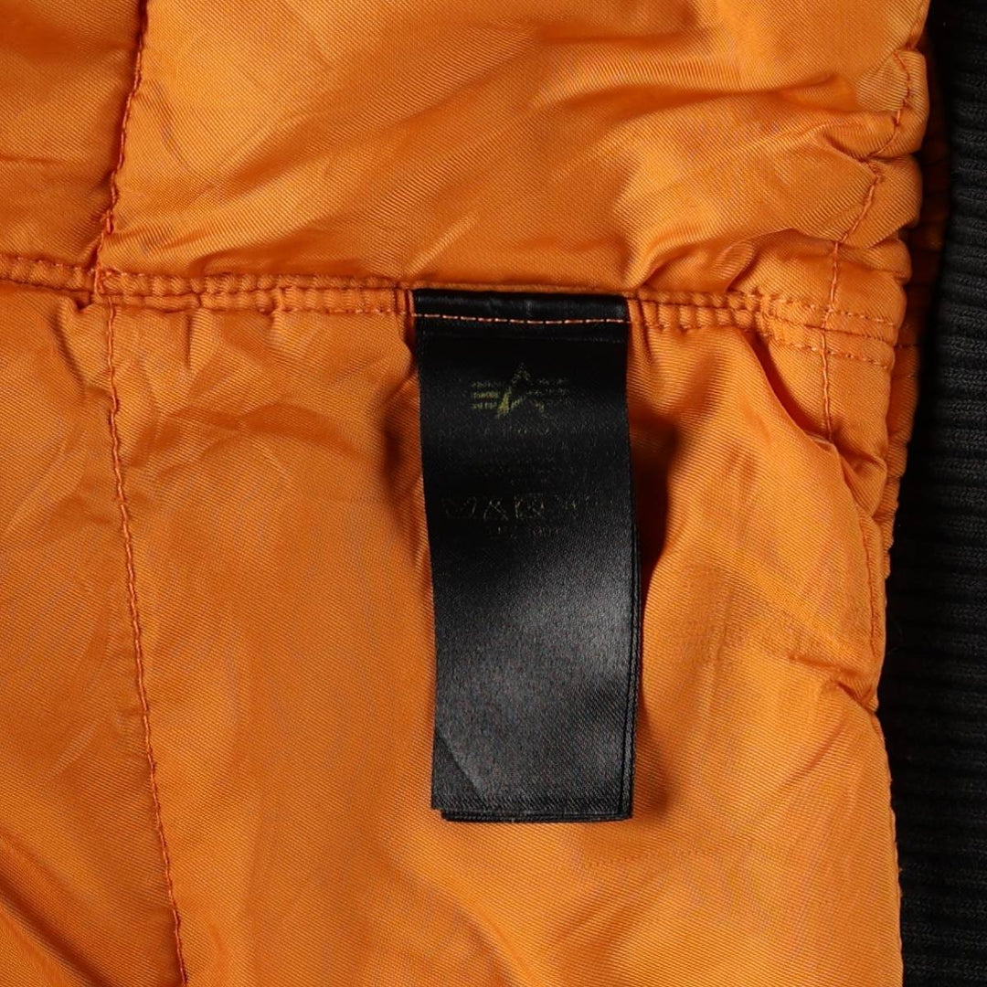 Civilian Alpha MA-1 type padded military flight jacket, men's XL size unclear black type Vintage Second Hand