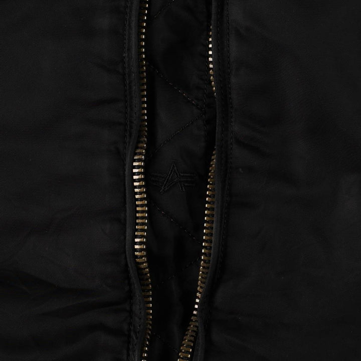Civilian Alpha MA-1 type padded military flight jacket, men's XL size unclear black type Vintage Second Hand