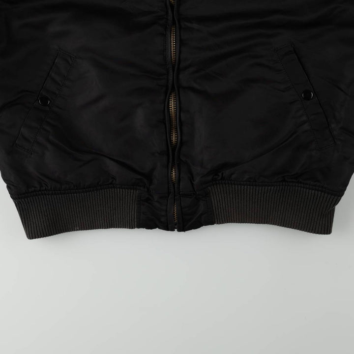 Civilian Alpha MA-1 type padded military flight jacket, men's XL size unclear black type Vintage Second Hand