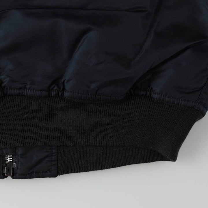 Civilian-made Schott CWU-type padded military flight jacket, men's size XL equivalent. Nylon navy blue type Vintage Second Hand