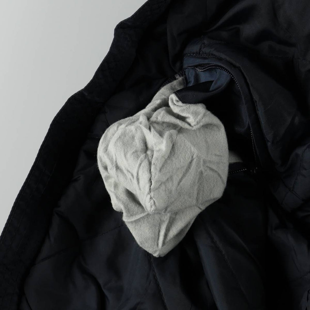 Civilian-made Schott CWU-type padded military flight jacket, men's size XL equivalent. Nylon navy blue type Vintage Second Hand