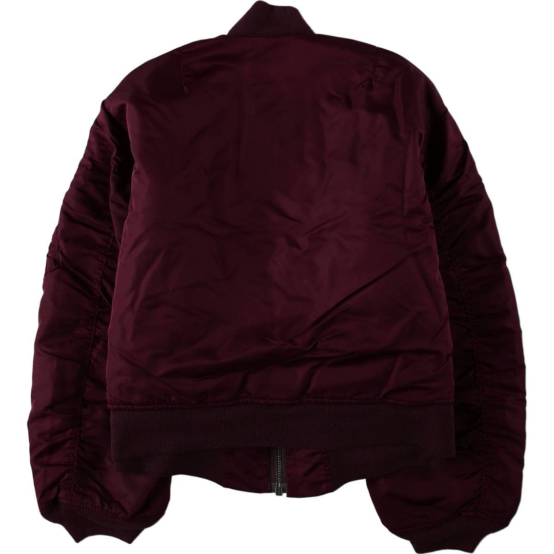 Civilian Schott MA-1 Type Padded Military Flight Jacket, Men's Size XL Nylon Red type red-purple Vintage Second Hand