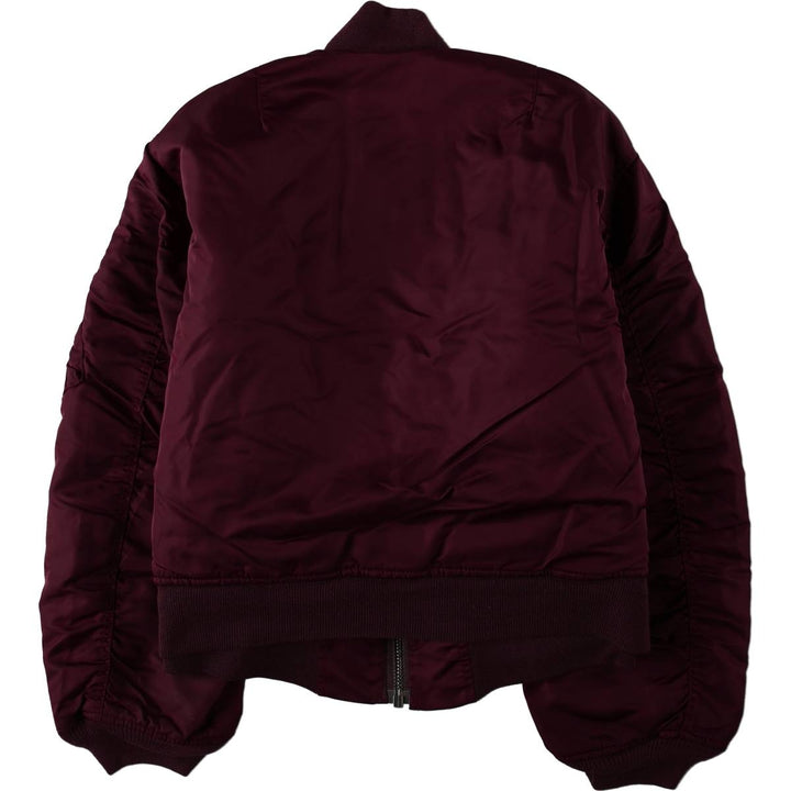 Civilian Schott MA-1 Type Padded Military Flight Jacket, Men's Size XL Nylon Red type red-purple Vintage Second Hand