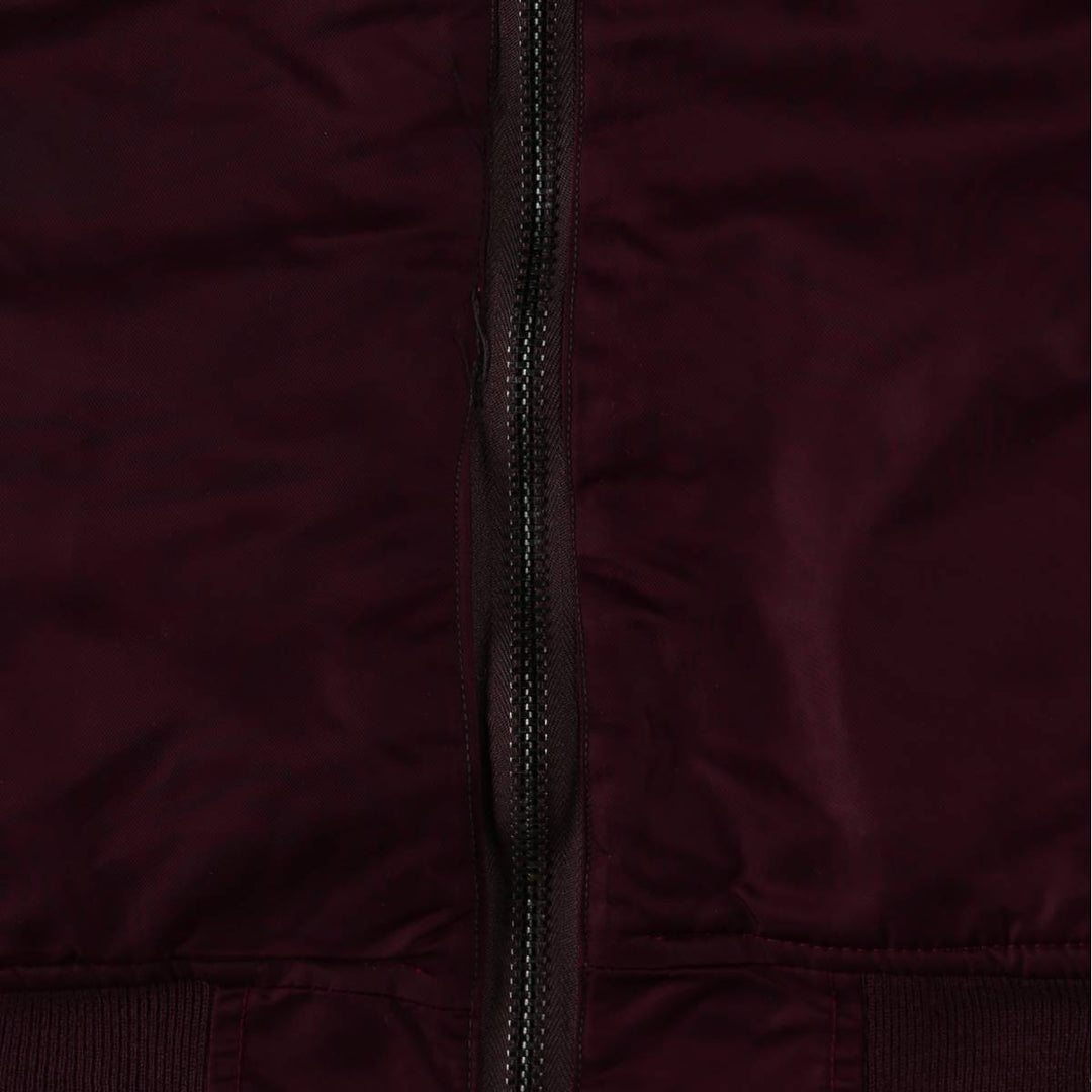 Civilian Schott MA-1 Type Padded Military Flight Jacket, Men's Size XL Nylon Red type red-purple Vintage Second Hand