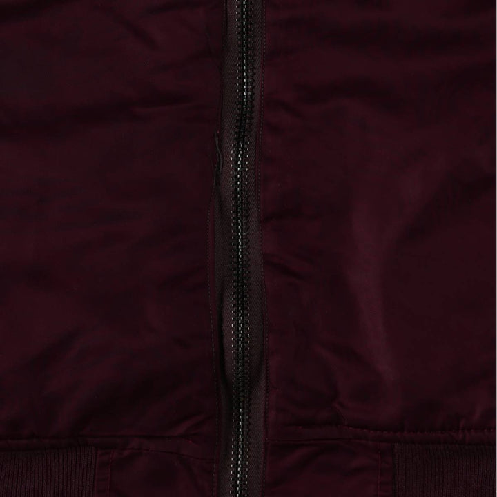 Civilian Schott MA-1 Type Padded Military Flight Jacket, Men's Size XL Nylon Red type red-purple Vintage Second Hand