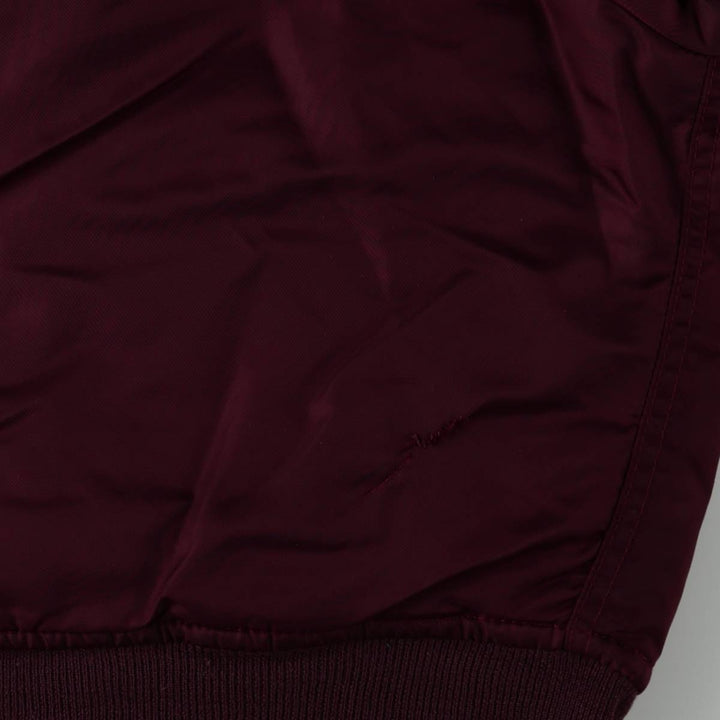 Civilian Schott MA-1 Type Padded Military Flight Jacket, Men's Size XL Nylon Red type red-purple Vintage Second Hand