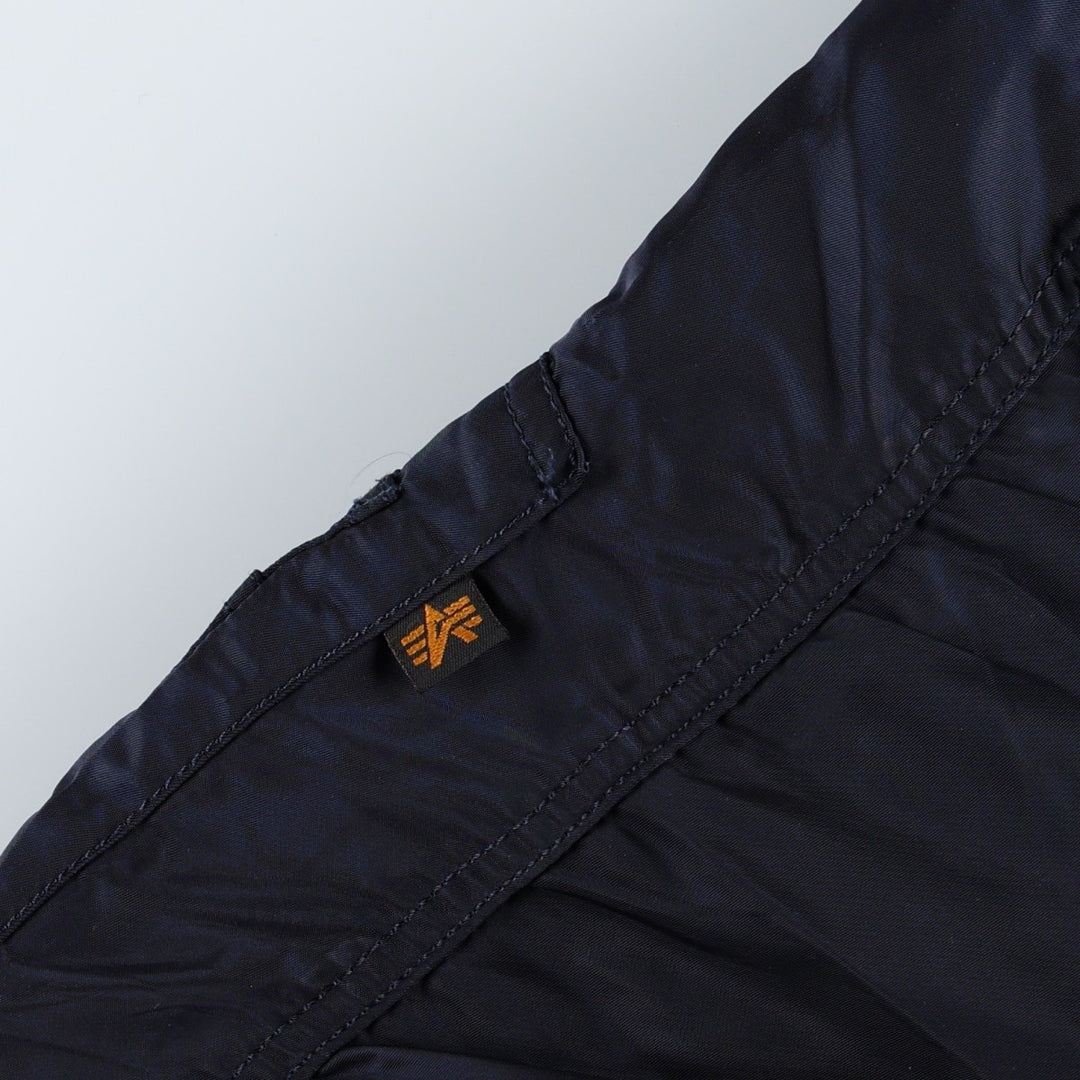 Civilian Alpha Industries MA-1 type NASA insulated military flight jacket, large size (equivalent to men's L). Nylon navy blue type Vintage Second Hand