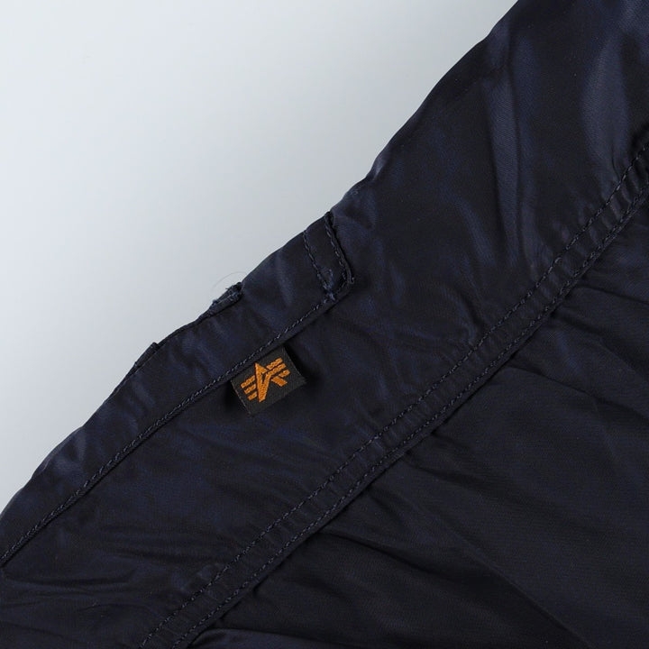 Civilian Alpha Industries MA-1 type NASA insulated military flight jacket, large size (equivalent to men's L). Nylon navy blue type Vintage Second Hand