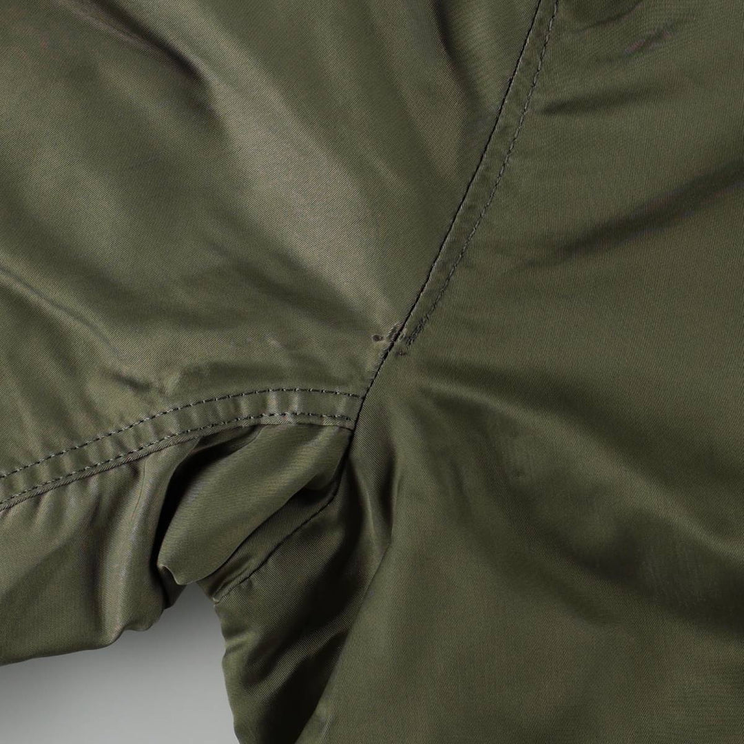 Civilian-made 1990'S Alpha Industries MA-1 type padded military flight jacket, made in the USA, men's size M equivalent, vintage. Nylon Khaki type Vintage Second Hand