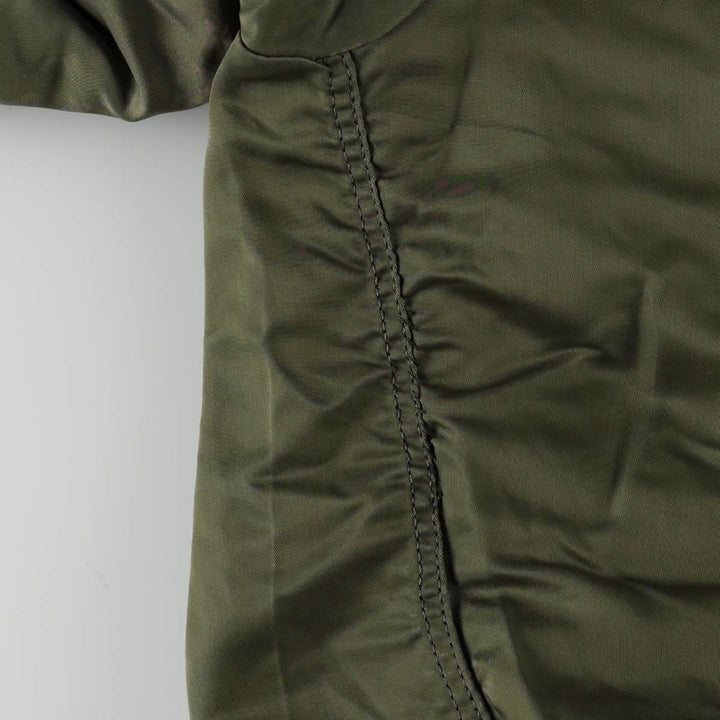 Civilian-made 1990'S Alpha Industries MA-1 type padded military flight jacket, made in the USA, men's size M equivalent, vintage. Nylon Khaki type Vintage Second Hand