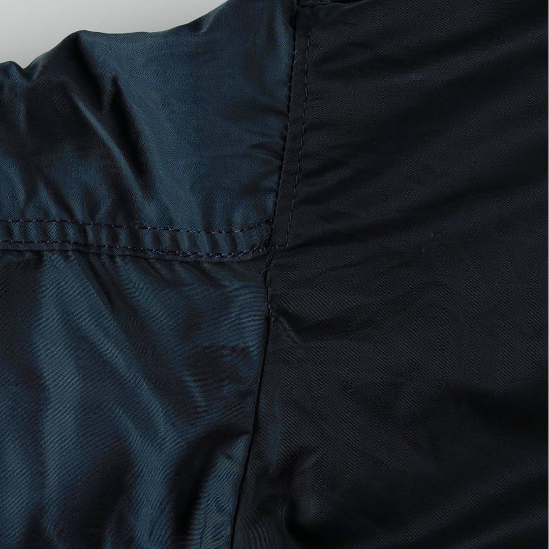 Civilian-made 1990'S Alpha Industries MA-1 type padded military flight jacket, made in the USA, men's size L equivalent, vintage. Nylon navy blue type Vintage Second Hand
