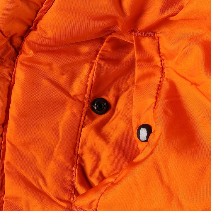 Civilian-made 80s-90'S Alpha Industries MA-1 type padded military flight jacket, made in USA, men's size L equivalent, vintage. Nylon Red type red-purple Vintage Second Hand