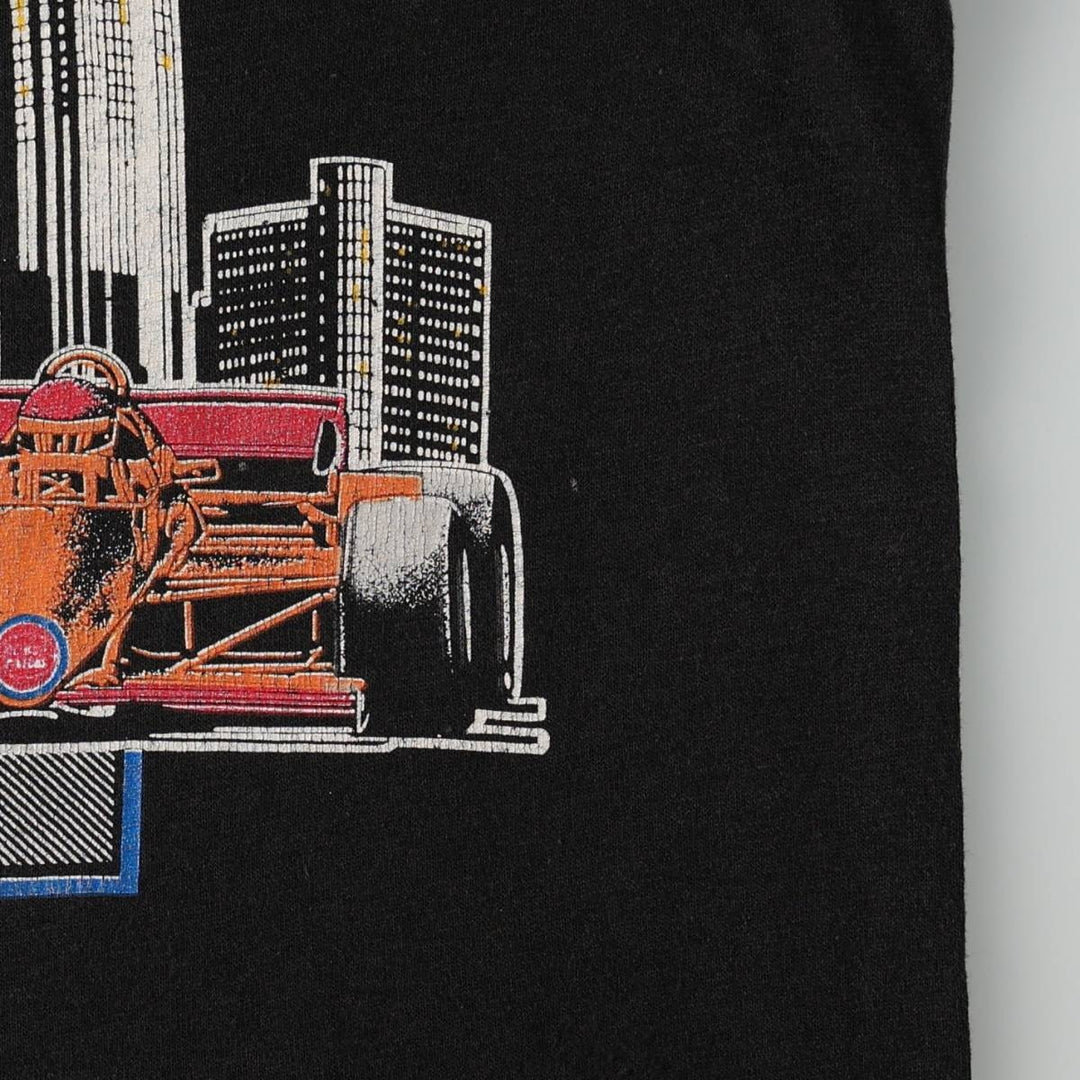 80'S Logo Seven NBA Detroit Pistons Sports Print T-Shirt, Made in USA, Men's Size L (Equivalent), Vintage cotton black type Vintage Second Hand