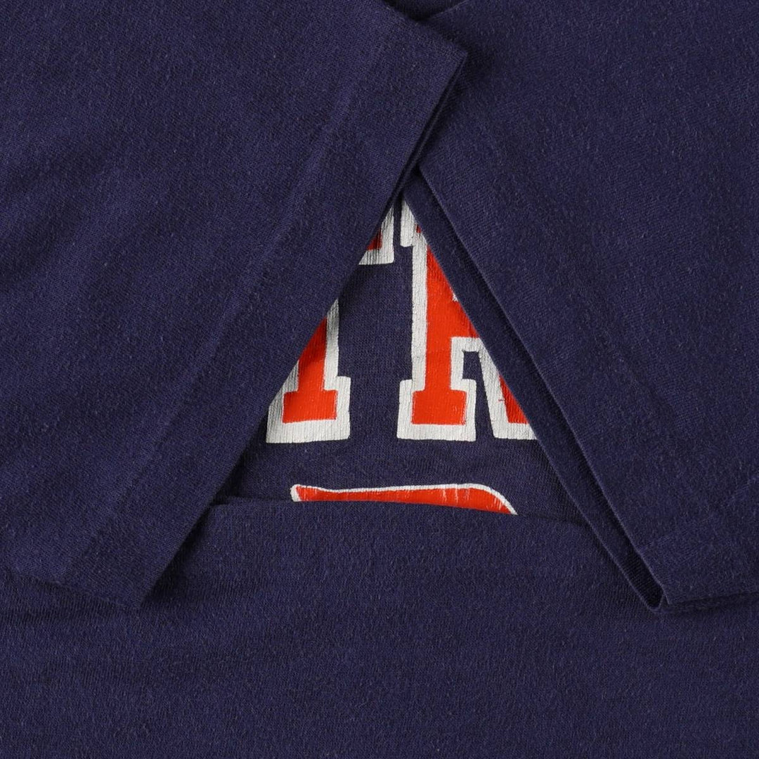 80'S ARTEX MLB Detroit Tigers Sports Print T-Shirt, Made in USA, Men's XL equivalent, Vintage cotton navy blue type Vintage Second Hand