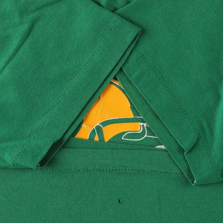 LOGO7 NFL Green Bay Packers Sports Print T-Shirt, Made in USA, Men's Size L (approx.) cotton green type Vintage Second Hand