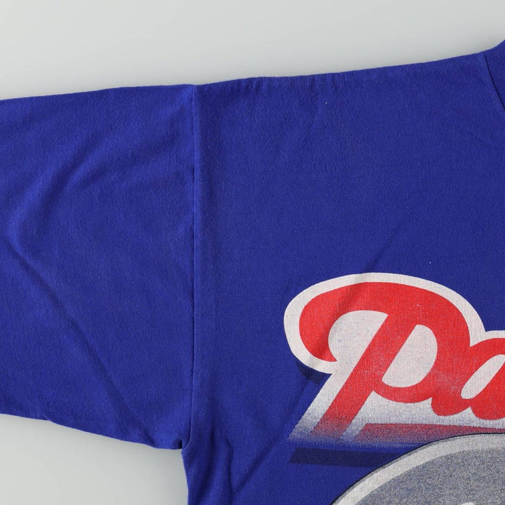 90'S Riddell NFL New England Patriots sports print t-shirt, made in USA, men's size XL equivalent, vintage. cotton blue type Vintage Second Hand