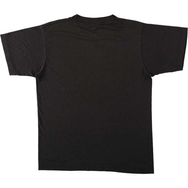 90'S Fruit of the Loom College T-shirt, Made in USA, Men's Size M (equivalent), Crew Neck. cotton black type Vintage Second Hand
