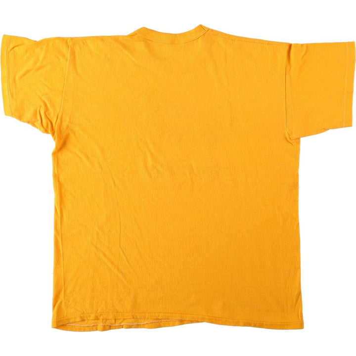 Russell College T-Shirt, Made in USA, Men's Size XL (approx.) cotton yellow type Vintage Second Hand